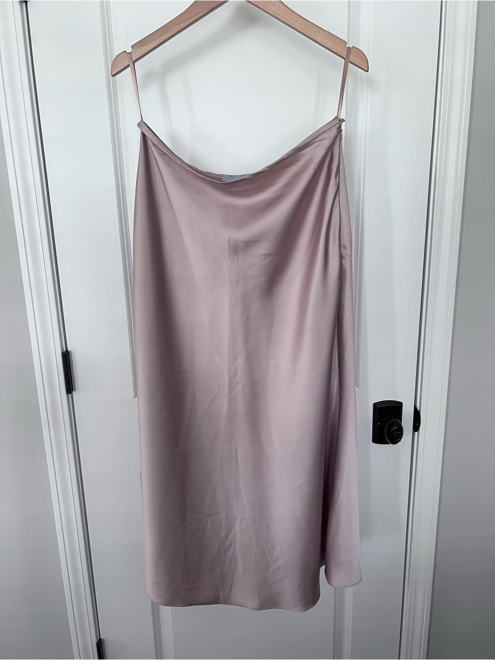 Antonio Melani Champagne Gold Midi Slip Skirt Size 10 EUC